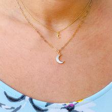 Load image into Gallery viewer, Sparkling Mini Lunita Necklace
