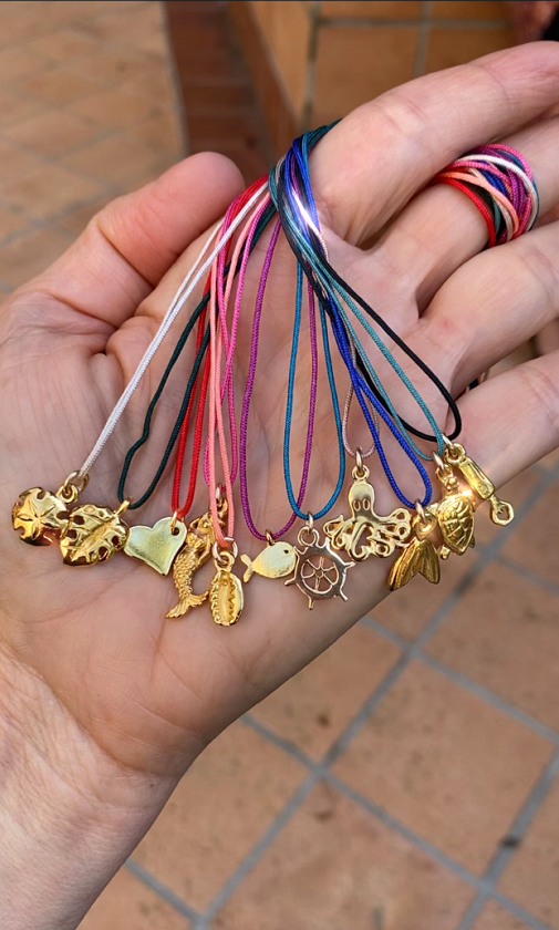 Charms Handmade Nylon Cord Necklace