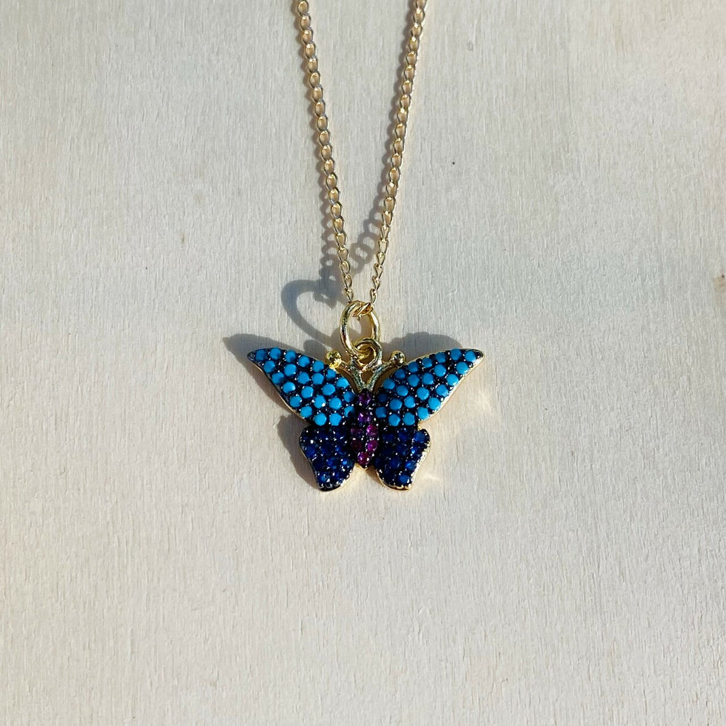 Blue Mariposa Necklace