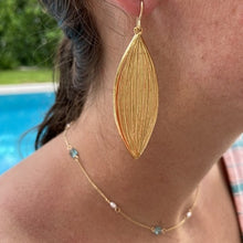 Load image into Gallery viewer, Golden Dream Orchid Leaf Earrings
