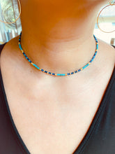 Load image into Gallery viewer, Caribbean Sea Turquoise &amp; Lapis Choker Necklace
