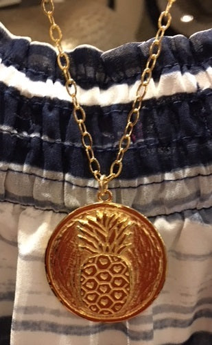 Pineapple Coin Necklace