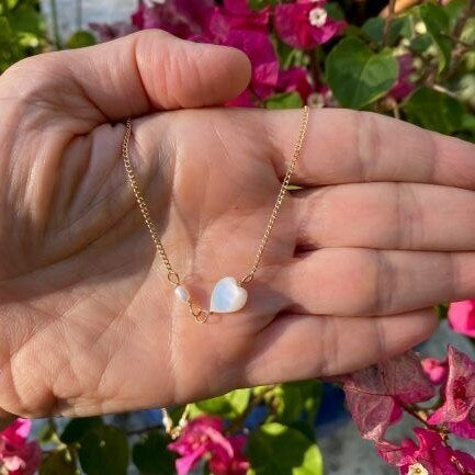 Heart & Pearl Necklace