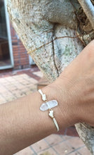 Load image into Gallery viewer, Tibetan Crystal Quartz Bracelet w/adjustable beige cord
