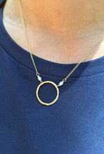Load image into Gallery viewer, Gold platted Brass Circle Necklace
