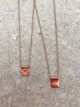 Load image into Gallery viewer, Tiny Square Hamsa charm Necklace
