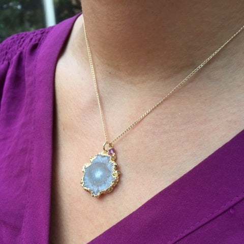 Sparkling Stalactite Amethyst Necklace