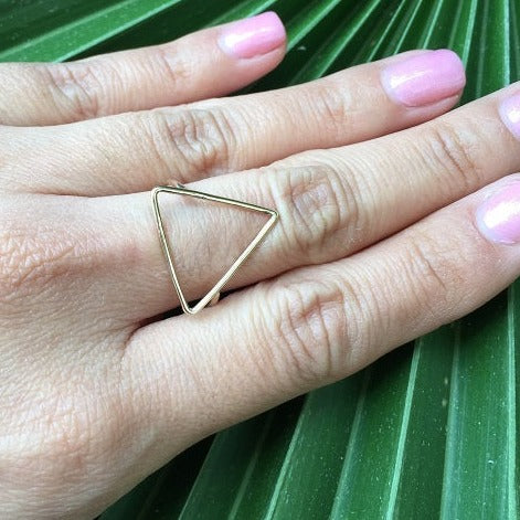 .Handformed Triangle Ring