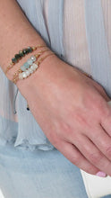 Load image into Gallery viewer, Trio Semi-precious Stones wire &amp; silk cord Bracelets
