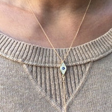 Load image into Gallery viewer, Y shape Diamond Evil Eye Necklace
