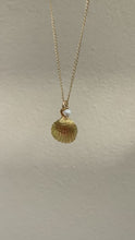 Load and play video in Gallery viewer, Sunny Sea - Golden Scallop Shell Necklace
