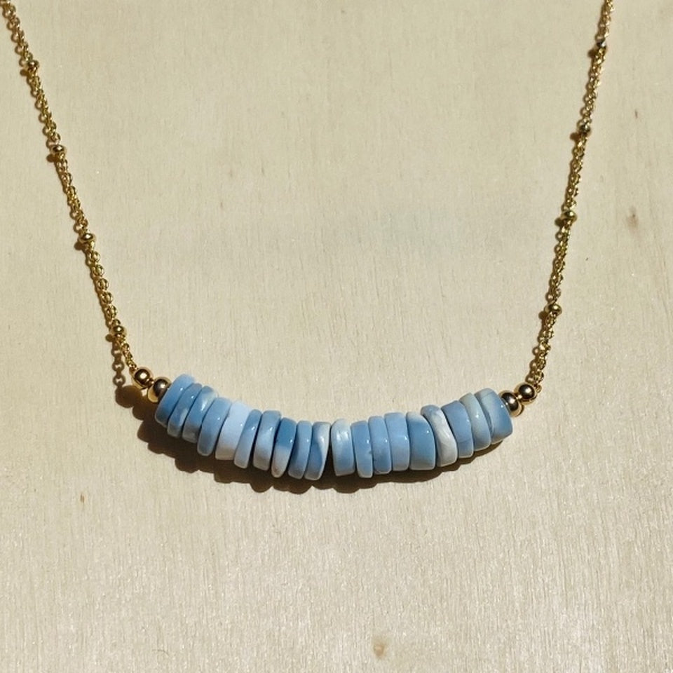 Peace of Blue Peruvian Opal Necklace