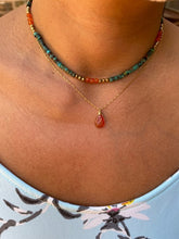 Load image into Gallery viewer, Fall for Me 3 in 1 Turquoise and Carnelian Choker
