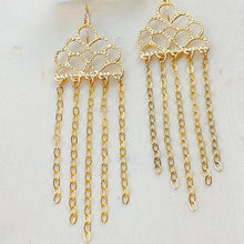 Load image into Gallery viewer, Sparkly Fringe Chandelier Earrings
