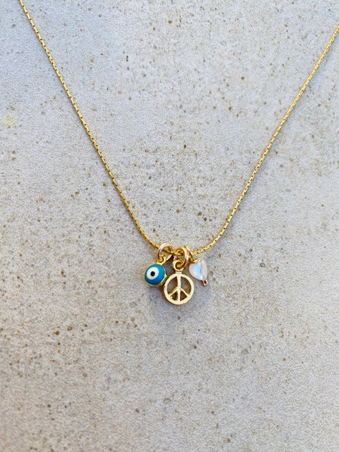 Charmed PEACE sign Necklace