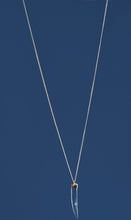 Load image into Gallery viewer, Crystal Quartz Horn Long Necklace - Gold Platted chain
