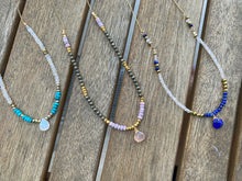 Load image into Gallery viewer, Moonstone, Golden Pyrite &amp; Turquoise Necklace
