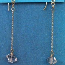 Load image into Gallery viewer, 14KT Gold Handmade Herkimer Earrings
