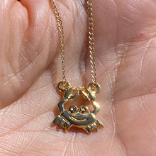 Load image into Gallery viewer, Don’t be Crabby - Smiling Crab Charm Necklace

