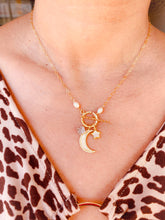 Load image into Gallery viewer, Celestial vibes Moon and Star Toggle Necklace
