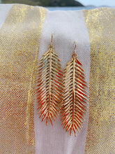 Load image into Gallery viewer, Palm Frond Earrings
