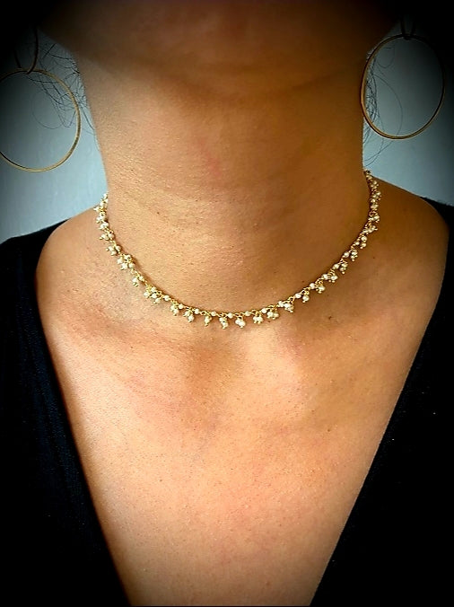 Tiny pearls Rosary chain Necklace