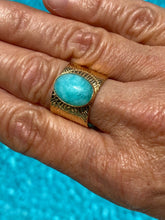 Load image into Gallery viewer, Amazonite Sunrays adjustable ring

