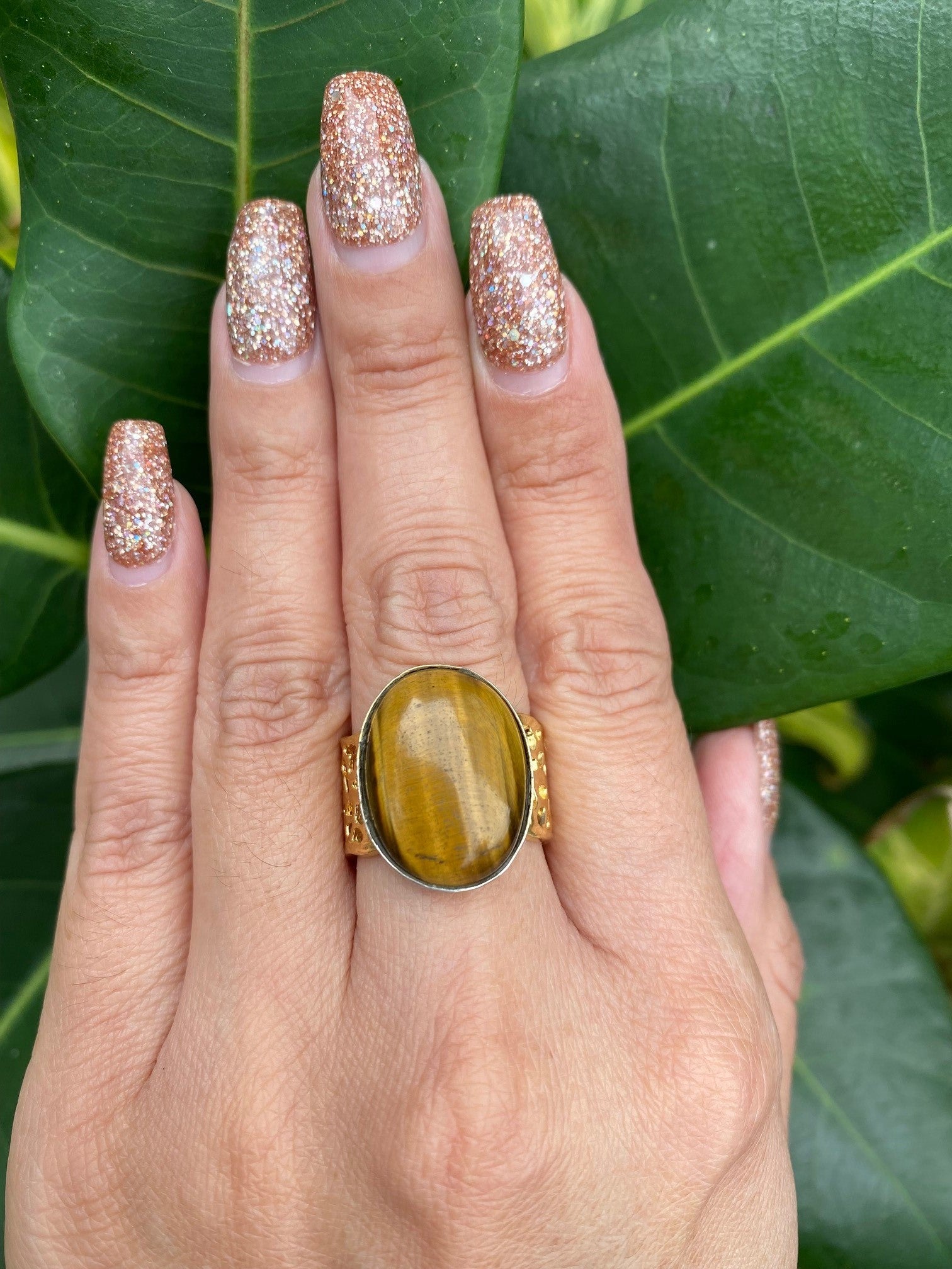 Statement Tiger Eye Ring – Lexi Handcrafted Jewelry