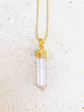 Load image into Gallery viewer, Crystal quartz long beaded chain
